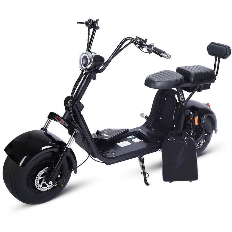 electric scooter citycoco 2 wheels with double seat and two replaceable battery