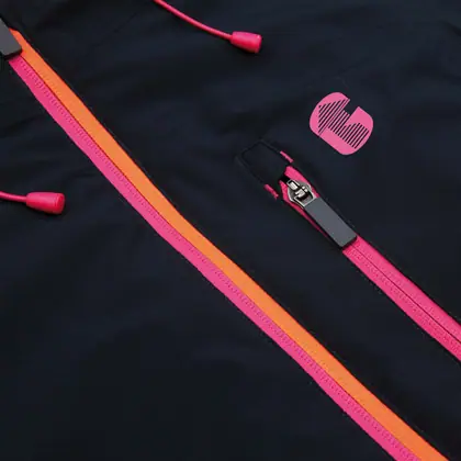 Women's softshell ski jacket with connected hood view 6