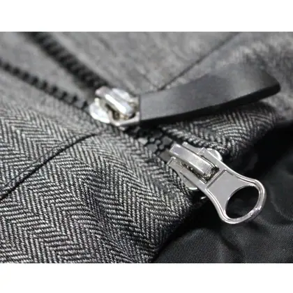 Men's reflective ski jacket with connected hood view 4