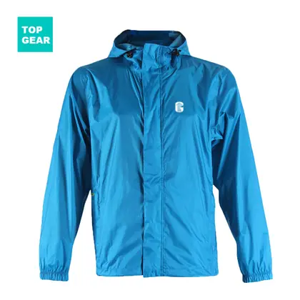 Women's packable rain jacket with connected hood view 4