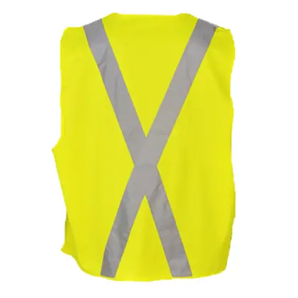 unisex safety vest with X reflective tape view 2