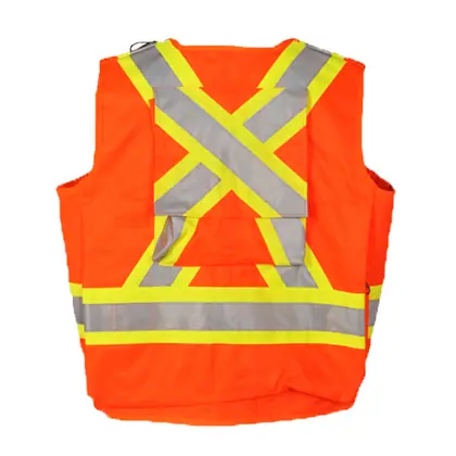 unisex safety vest with X tape view 2