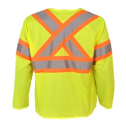 unisex safety vest with X tape view 2