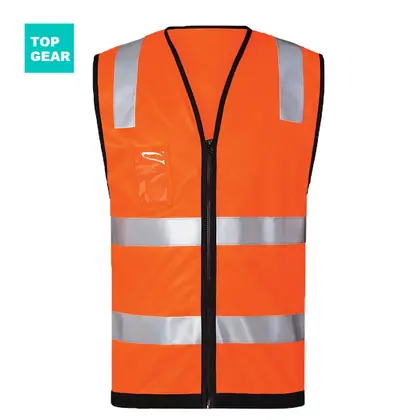 men's hi-vis safety vest with tape view 2