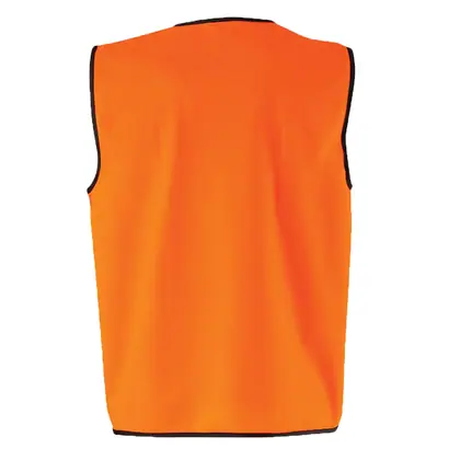 men's hi-vis safety vest with black binding view 3