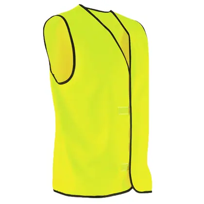 men's hi-vis safety vest with black binding view 5