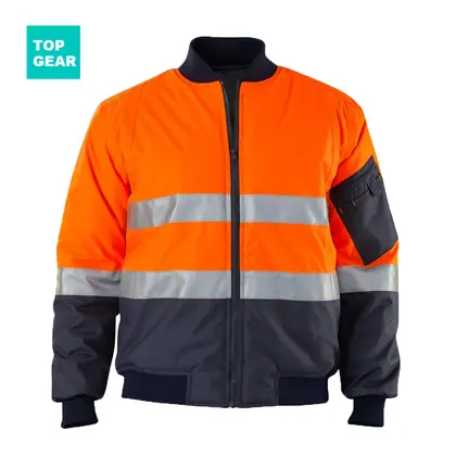 wholesale hi-viz 300D oxford bomber jacket without hood