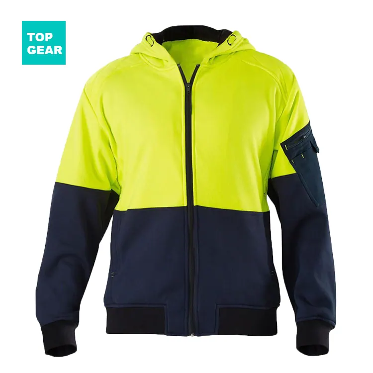 Men's hi-viz cotton pullover jumper