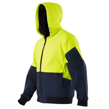 Men's hi-viz cotton pullover jumper view 2