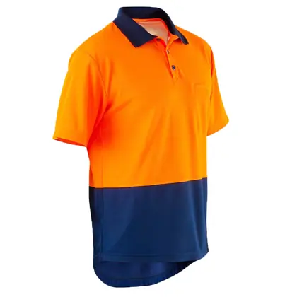 Men's cotton back short sleeve polo t-shirt view 4