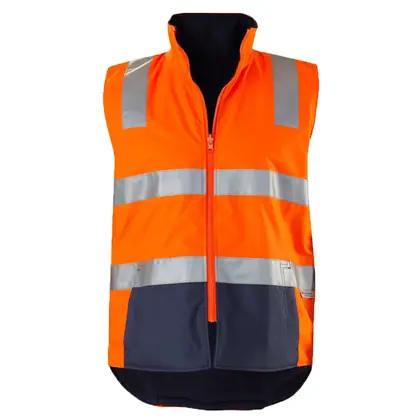 Wholesale men's hi-viz 4 in 1 waterproof jacket view 6