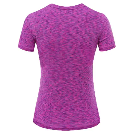 Women's colorful running t-shirt day or night use view 2