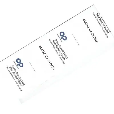 Printed Label 003