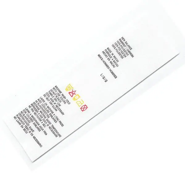Printed Label 044 &mdash; Printed Label supplied by Topono