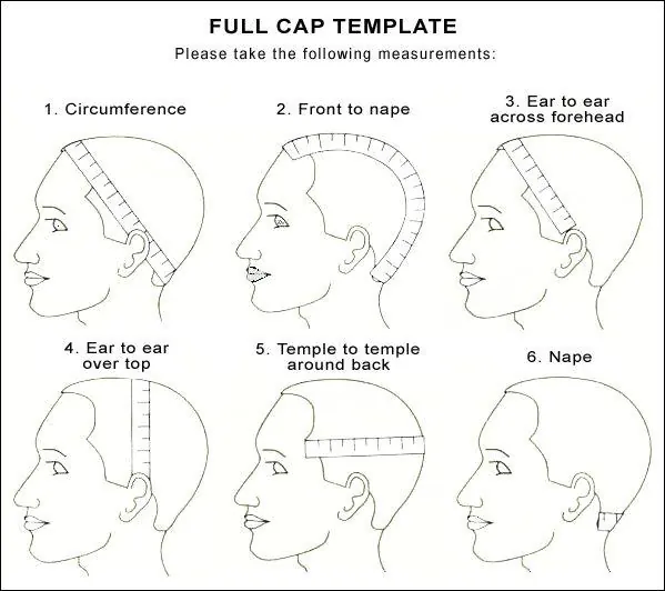 Full cap wig measurement