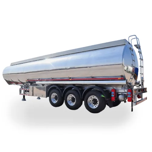 3 Axles Stainless Steel Diesel Oil Transport Semi Trailer Oil Tanker - main view