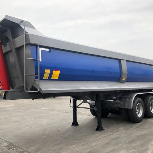 42m³ 3 Axles U-type Dump Trailer For Sale - side view
