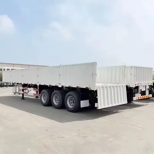 Heavy Duty 2/3/4 Axles Drop Side Cargo Trailer for Bulk Transport - side view