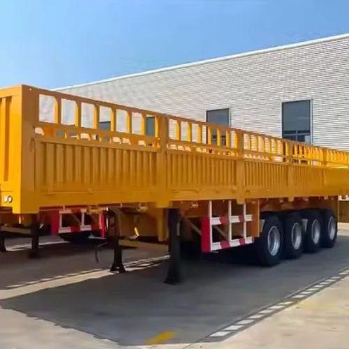 High-Quality 40Ft Drop Side Truck Trailer for Cargo Transport - side view