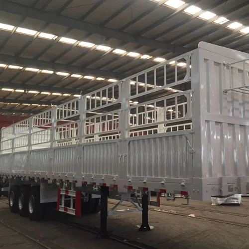 High-Quality 3/4 Axles Fence Cargo Trailer for Bulk Goods Transport - side view