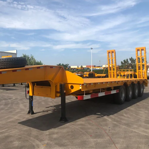 13M Three Axles Low-bed Trailer for sale - side view
