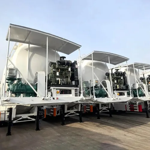 3 Axle 60cbm Powder Transporting Bulk Cement Tanker Semi Trailer for - rear view