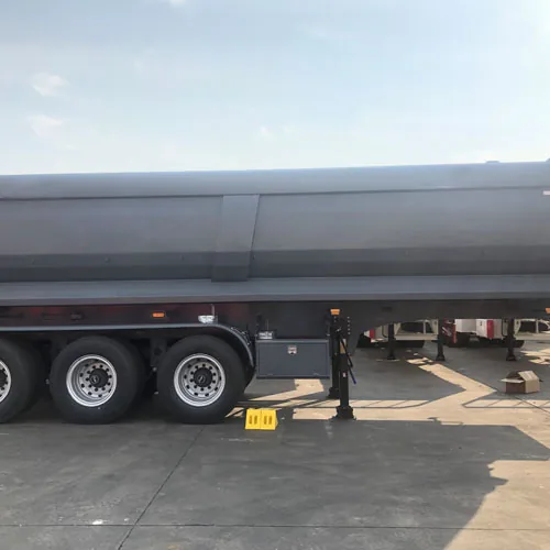 40m³U-type Tipping Trailer supplier in China - suspension and axle detail