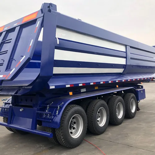 42m³ 3 Axles U-type Dump Trailer For Sale - suspension and axle detail