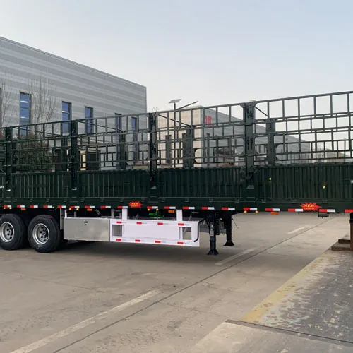 High-Quality 50Ton Fence Trailer For Sale - suspension and axle detail