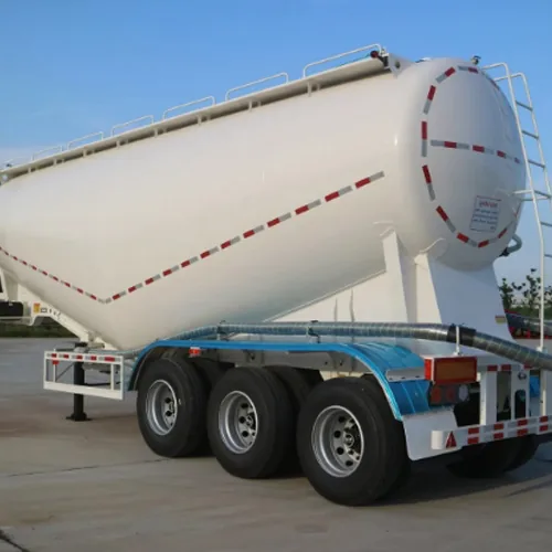 Hot Sale Factory Price Tanker 3-Axle Powder Tank trailer Leaf Spring - rear view