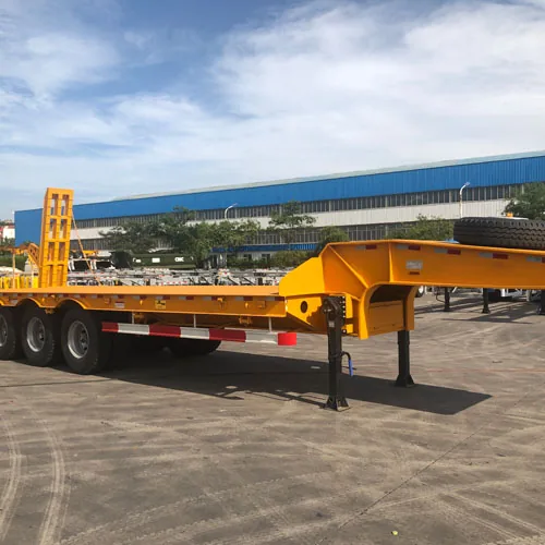 13M Three Axles Low-bed Trailer for sale - suspension and axle detail
