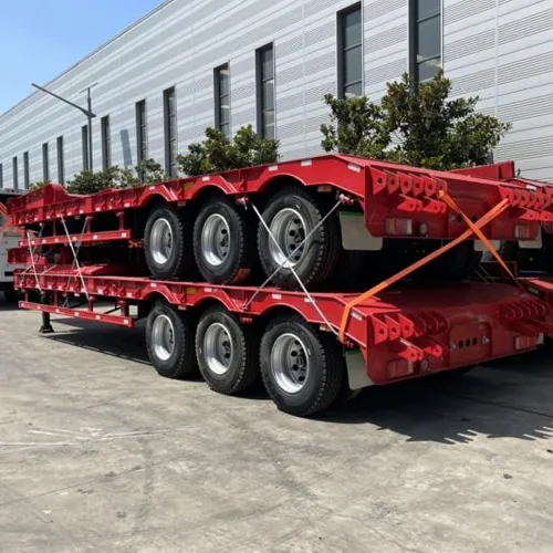 Buy Low Bed Trailer 3/4 Axles Mechanical Suspension - suspension and axle detail