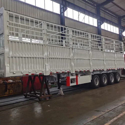 High-Quality 3/4 Axles Fence Cargo Trailer for Bulk Goods Transport - chassis detail