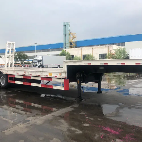 13M Three Axles Low-bed Trailer for sale - chassis detail
