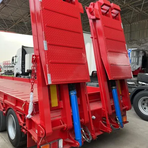 Buy Low Bed Trailer 3/4 Axles Mechanical Suspension - rear view