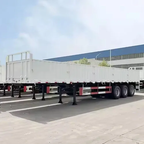 Heavy Duty 2/3/4 Axles Drop Side Cargo Trailer for Bulk Transport - rear view