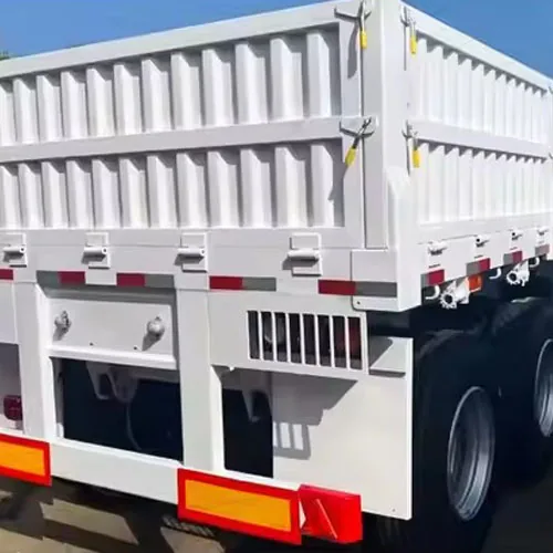 High-Quality 40Ft Drop Side Truck Trailer for Cargo Transport - rear view