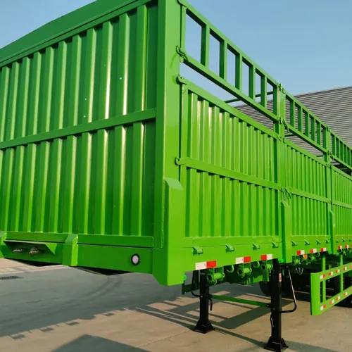 High-Quality 3/4 Axles Fence Cargo Trailer for Bulk Goods Transport - rear view