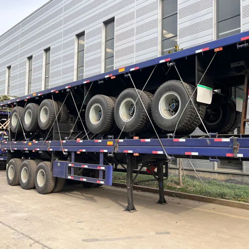 Buy 3/4/5 Axles Flatbed Semi Trailer in Bulk - rear view