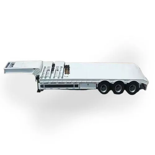 Extendable Lowbed Semi Trailer for Oversized Cargo - rear view
