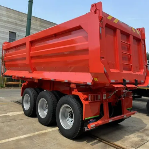 3 Axle 24 CBM Rear Dump Semi Trailer (front lifting system) - rear view