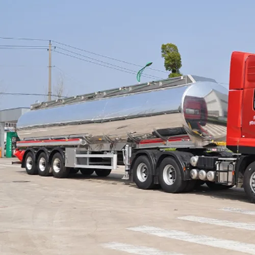 3 Axles Stainless Steel Diesel Oil Transport Semi Trailer Oil Tanker - suspension and axle detail