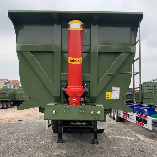 Heavy Duty 50Ton Dump Semi Trailer for Sale - rear view