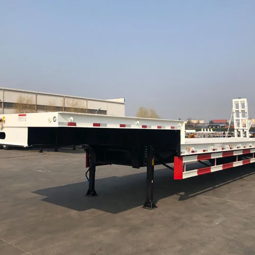 13M Three Axles Low-bed Trailer for sale - rear view