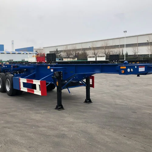 Durable 20FT Straight Skeleton Chassis For Sale - suspension and axle detail