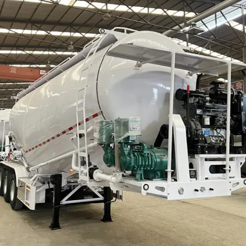 Low Price 45 CBM V Shape Flour Bulk Cement Powder Tanker Trailer for - side view