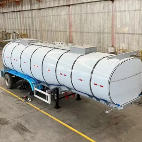 3 Axle 50000L Aluminum Alloy Tank/Tanker Semi Trailer - side view