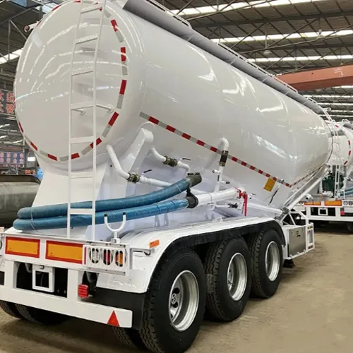 Low Price 45 CBM V Shape Flour Bulk Cement Powder Tanker Trailer for - suspension and axle detail