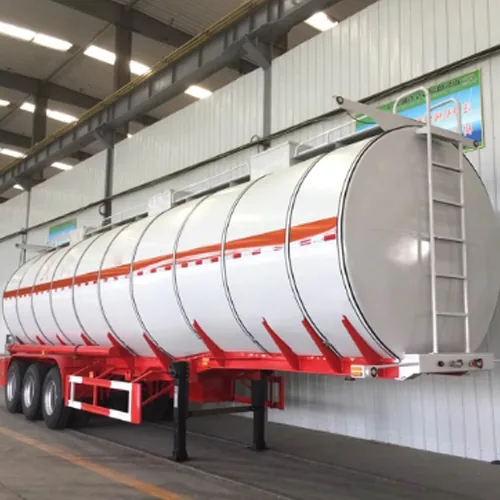 3 Axle 50000L Aluminum Alloy Tank/Tanker Semi Trailer - rear view