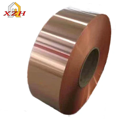 Rolled copper foil coil with a bright untarnished surface